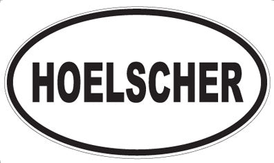 HOELSCHER - Oval Sticker