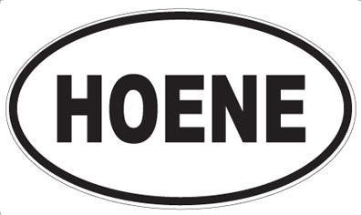 HOENE - Oval Sticker