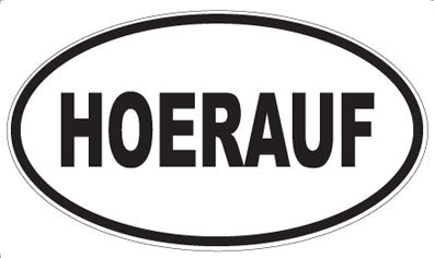 HOERAUF - Oval Sticker