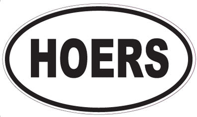 HOERS - Oval Sticker