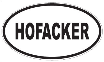 HOFACKER - Oval Sticker