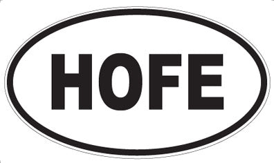 HOFE - Oval Sticker