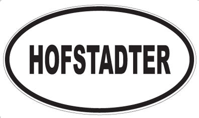HOFSTADTER - Oval Sticker