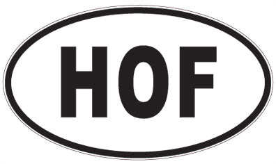 HOF - 3 Letter Initials Oval Magnet