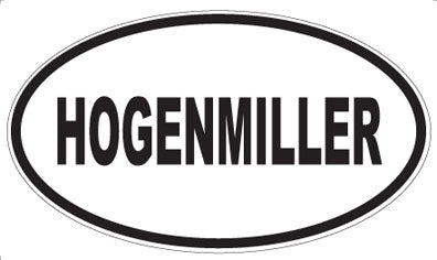 HOGENMILLER - Oval Sticker
