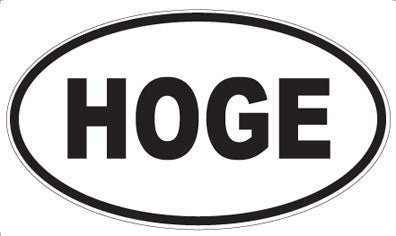 HOGE - Oval Magnet