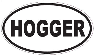 HOGGER - Oval Sticker