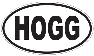 HOGG - Oval Sticker