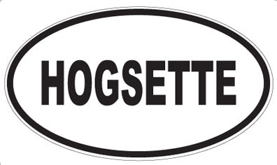 HOGSETTE - Oval Magnet