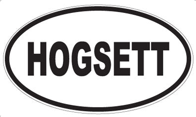 HOGSETT - Oval Magnet