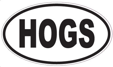 HOGS - Oval Sticker