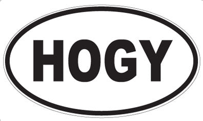 HOGY - Oval Sticker