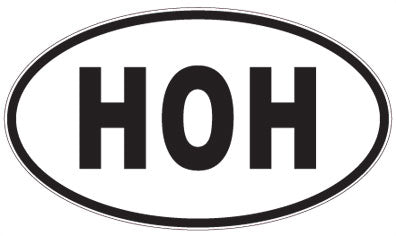 HOH - 3 Letter Initials Oval Magnet