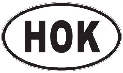 HOK - 3 Letter Initials Oval Magnet
