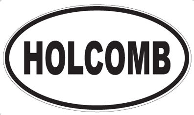 HOLCOMB - Oval Sticker