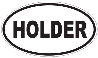 HOLDER - Oval Sticker