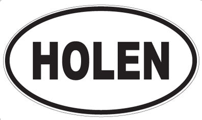 HOLEN - Oval Sticker