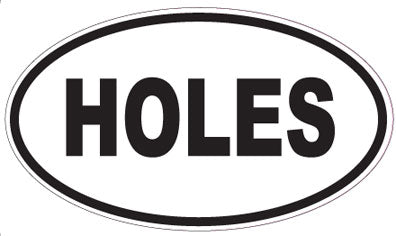 HOLES - Oval Sticker