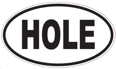 HOLE - Oval Sticker