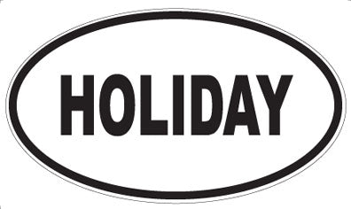 HOLIDAY - Oval Magnet