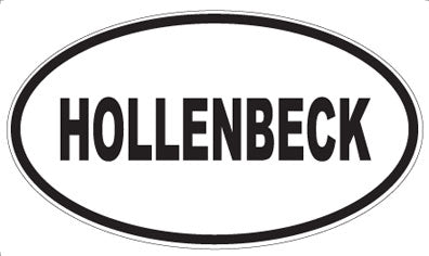 HOLLENBECK - Oval Sticker