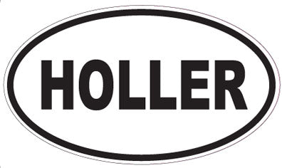 HOLLER - Oval Sticker