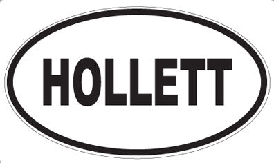 HOLLETT - Oval Sticker