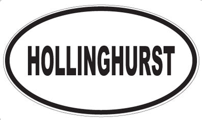 HOLLINGHURST - Oval Sticker