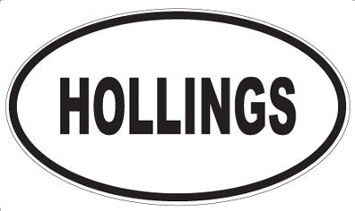 HOLLINGS - Oval Sticker