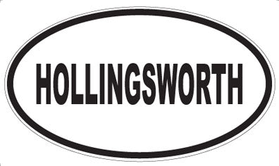 HOLLINGSWORTH - Oval Sticker