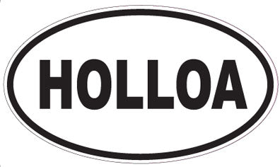 HOLLOA - Oval Sticker