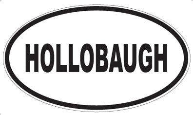 HOLLOBAUGH - Oval Sticker