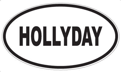 HOLLYDAY - Oval Sticker