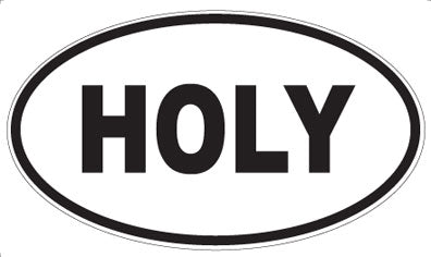HOLY - Oval Magnet