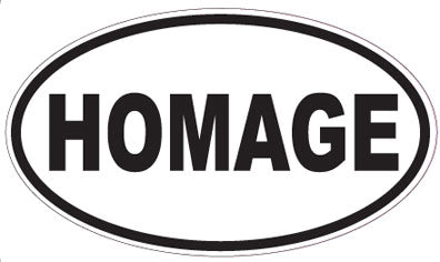 HOMAGE - Oval Sticker