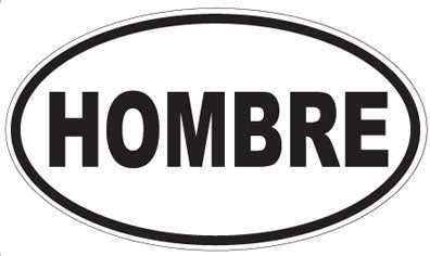HOMBRE - Oval Sticker