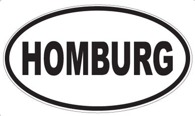HOMBURG - Oval Sticker