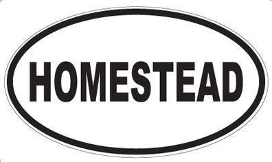 HOMESTEAD - Oval Sticker