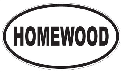 HOMEWOOD - Oval Sticker