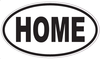 HOME - Oval Sticker