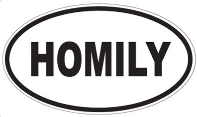 HOMILY - Oval Sticker