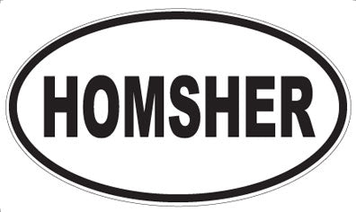 HOMSHER - Oval Sticker