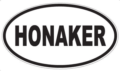 HONAKER - Oval Magnet