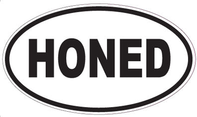 HONED - Oval Sticker