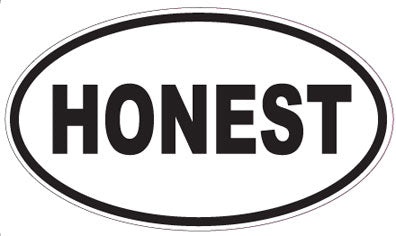 HONEST - Oval Sticker