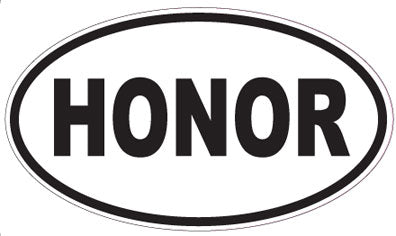 HONOR - Oval Sticker