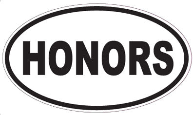 HONORS - Oval Sticker