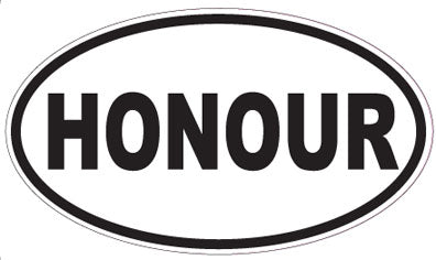 HONOUR - Oval Sticker