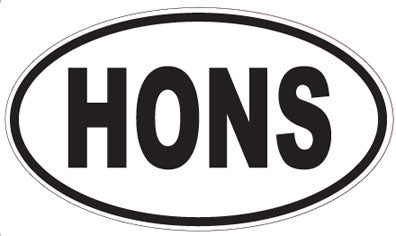 HONS - Oval Sticker