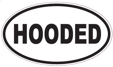HOODED - Oval Sticker